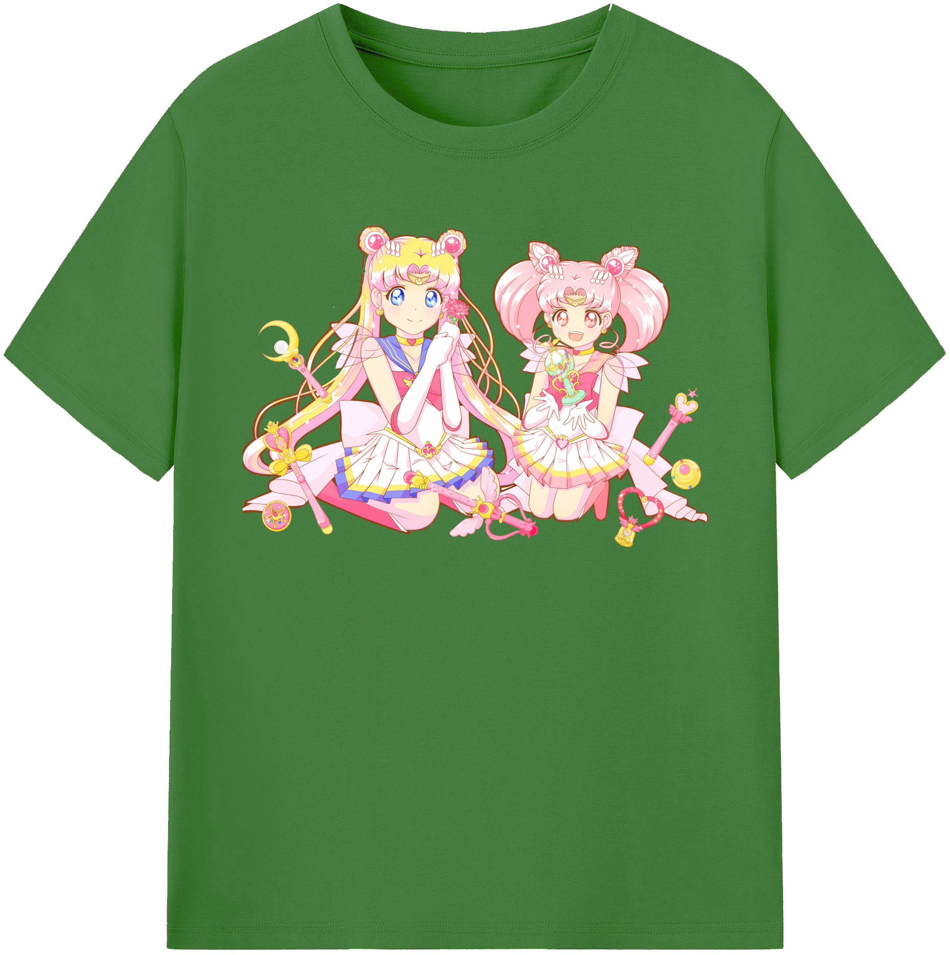 （画像用） 美少女戦士セーラームーン 月野 うさぎ つきの うさぎ Sailor Moon Tsukino Usagi レディースカジュアルプリントTシャツ（綿100％）
